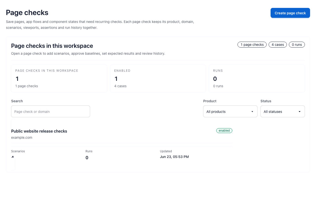 Schedule no-code web tests