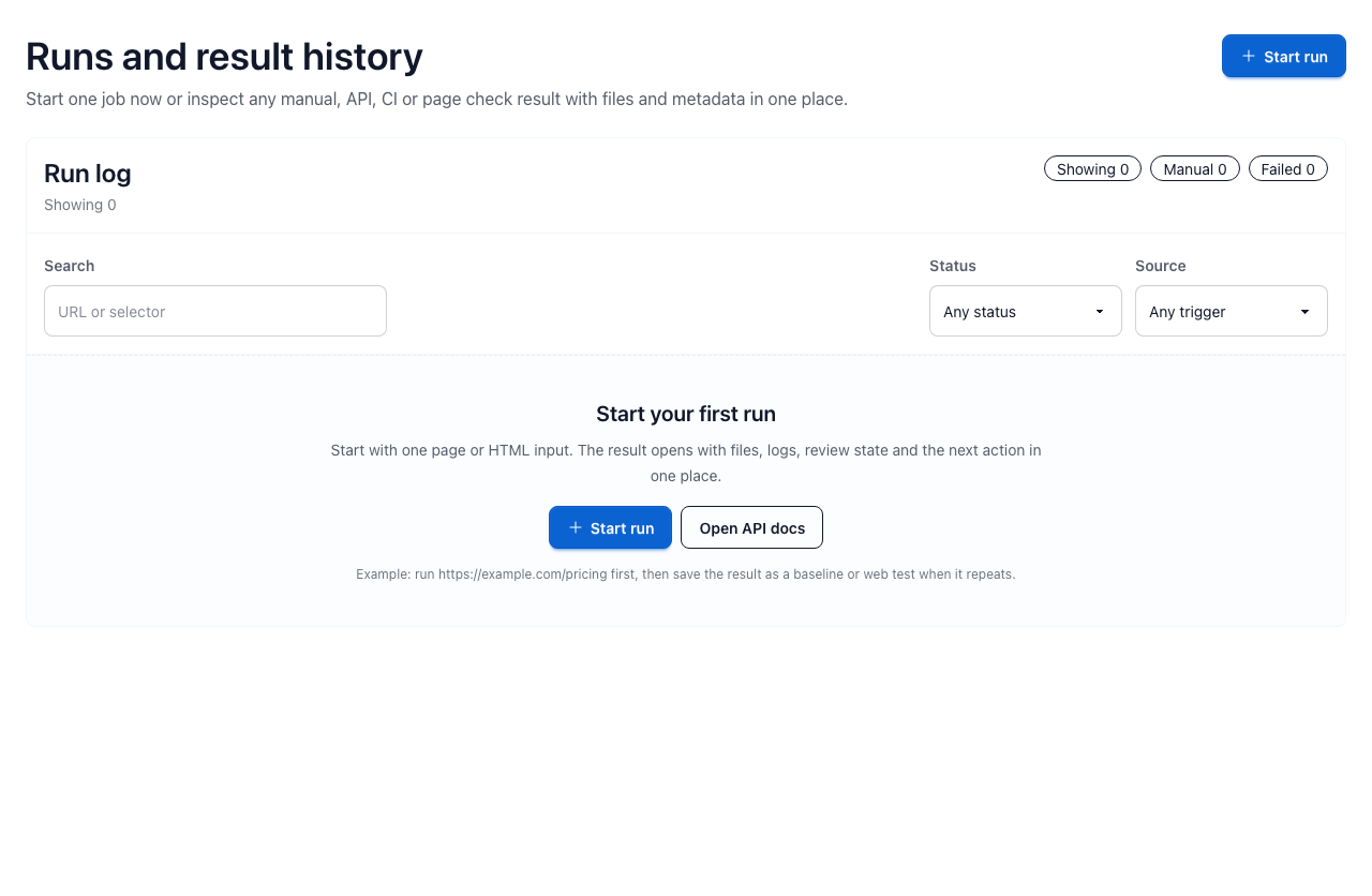 How long to keep run history, baselines, and evidence
