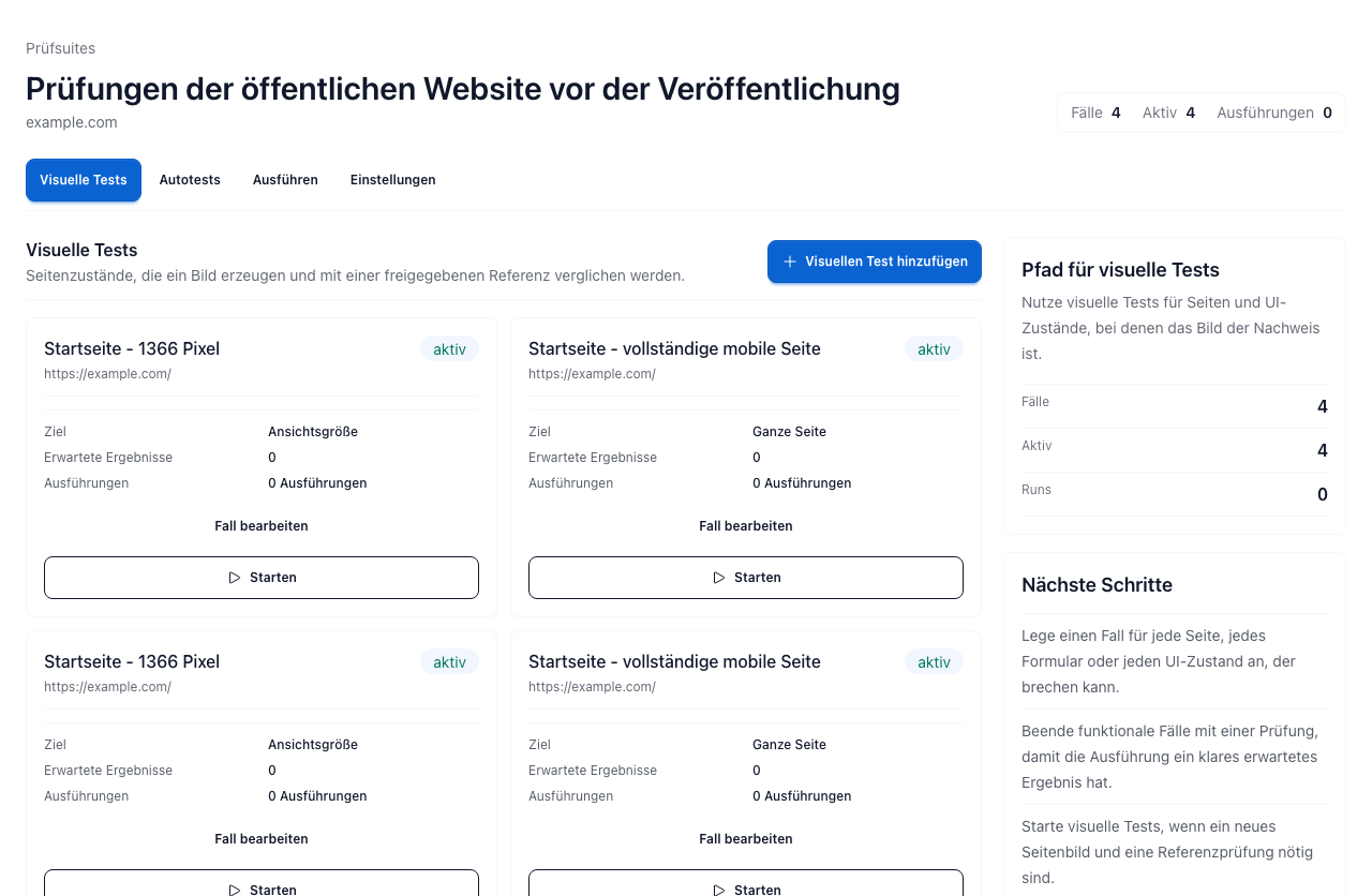 SEO-Tests und No-Code-Autotests fur offentliche Websites
