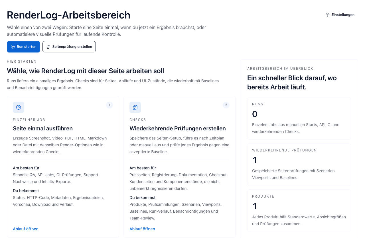 Webtests ohne Code für Seiten, Formulare und Oberflächenzustände